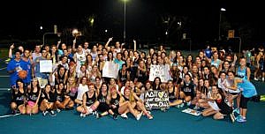 The women of ADPI pose after their fundraiser benefiting RMHCNCF