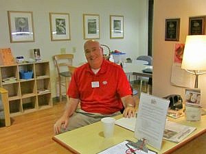 Dennis Jones volunteers in the Ronald McDonald Family Room
